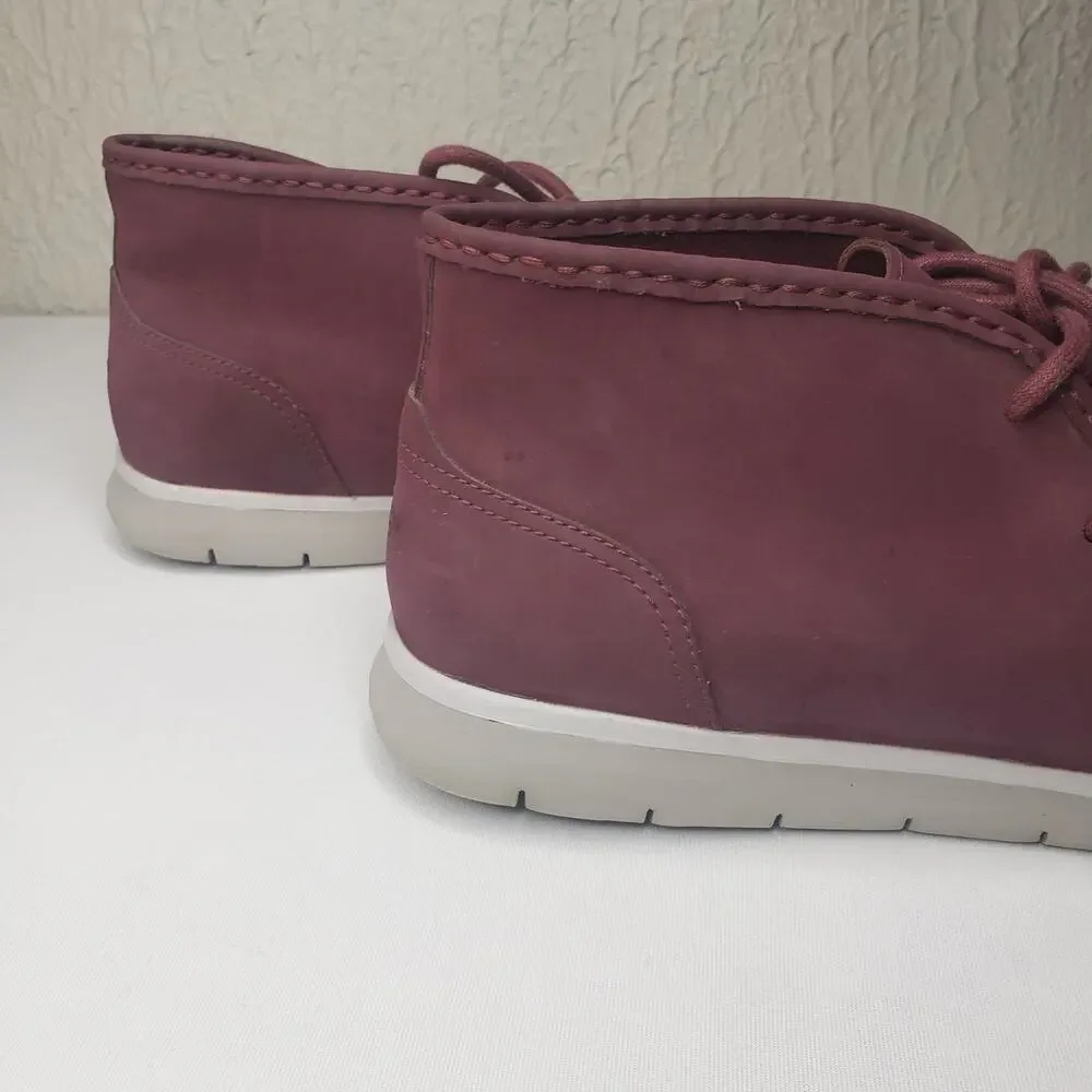 UGG Hendrickson Mens 12 US Chukka Boots Leather Wine Ankle Boots Lace-Up 1013990